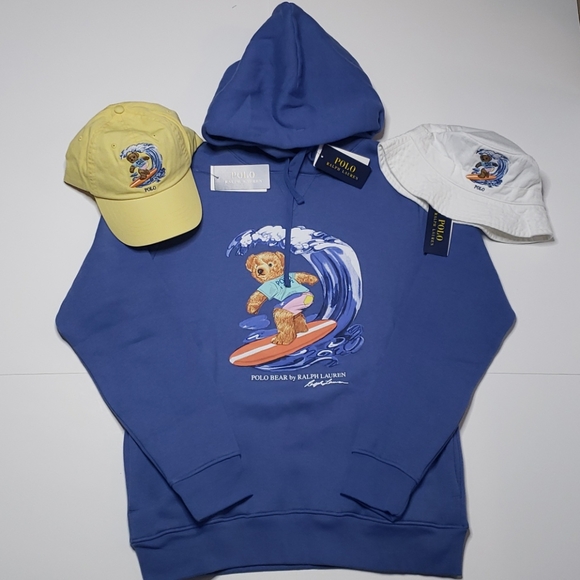 burgundy polo bear hoodie